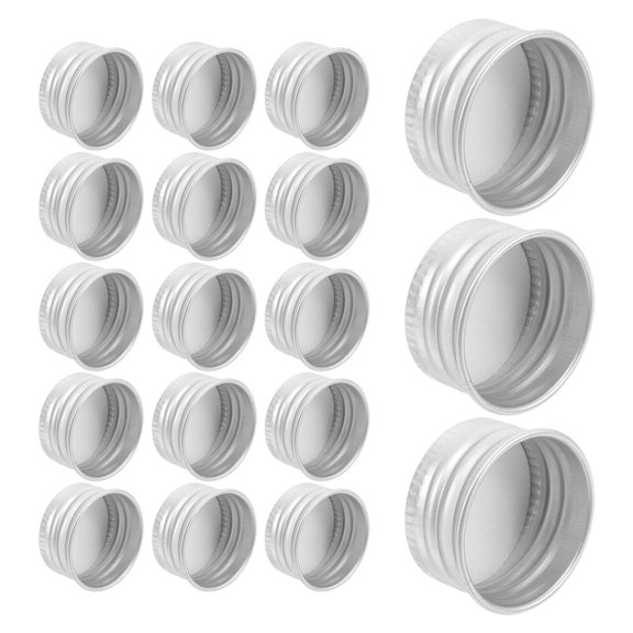 Hemobllo 50pcs Leakproof Aluminum Caps For Milk Containers Screw Top Design Silver Airtight Lids