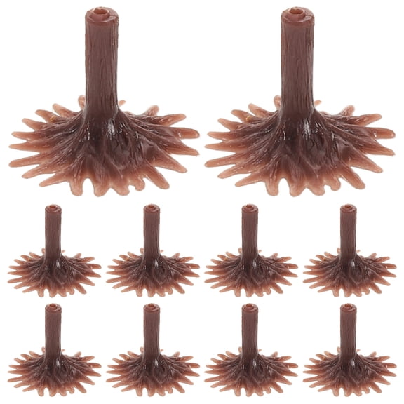 Hemobllo 50Pcs Brown Model Tree Feet for Architecture Models with Easy Assembly Plastic Base