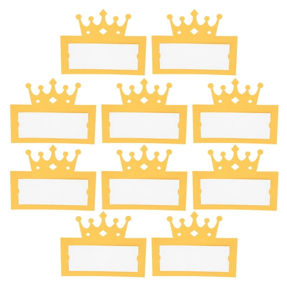 Hemobllo 50pcs Place Cards For Table Golden Paper Tent Style Seat Identification For Guests