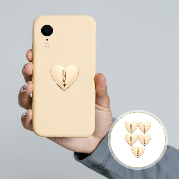 Hemobllo 5PCS Phone for Mobile Golden Zinc Alloy Finger Ring Everyday Use