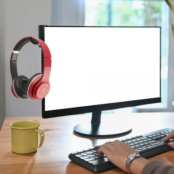 Hemobllo 5Pcs Black Headphone Holder Hook Swivel Monitor Mount for Gaming Headset