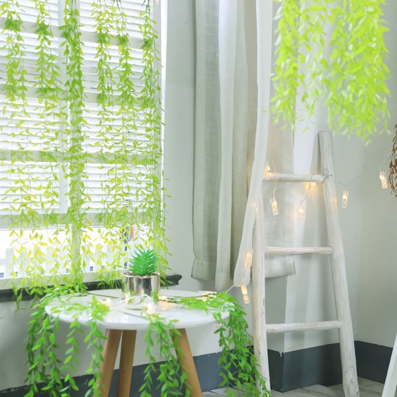 Hemobllo 5Pcs Artificial Hanging Plant Simulated Weeping Willow Fake Weeping Willow Decor Vine