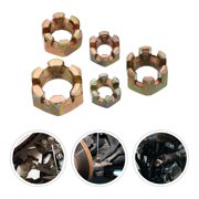 Hemobllo 5-Piece Motorcycle Steering Tie Rod Kit with Front Axle Nut Covers, Finish and Easy Installation