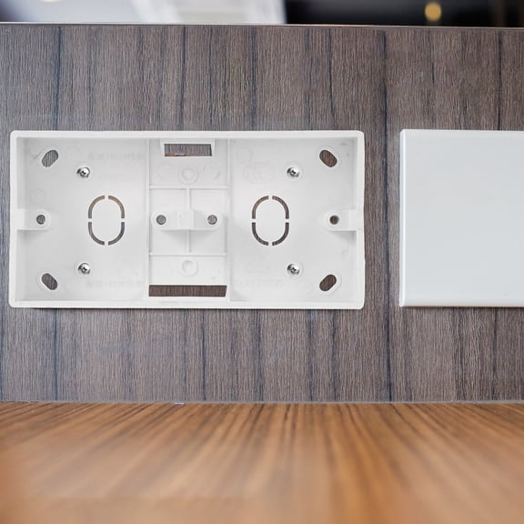 Hemobllo 5Pcs PVC Wall Mounted Electrical Junction Box with Multiple Socket Outlets White
