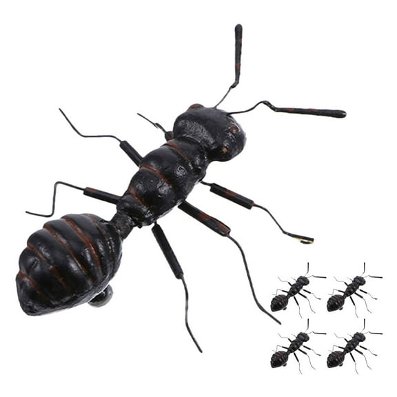 Hemobllo 5Pcs High Detail Black Simulation Ant Models for Decorative Desktop and Outdoor Garden Use