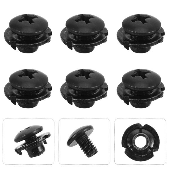 Hemobllo 6Set Black Roller Skate Buckle Screws Accessory Kit for Home Use and Easy Maintenance