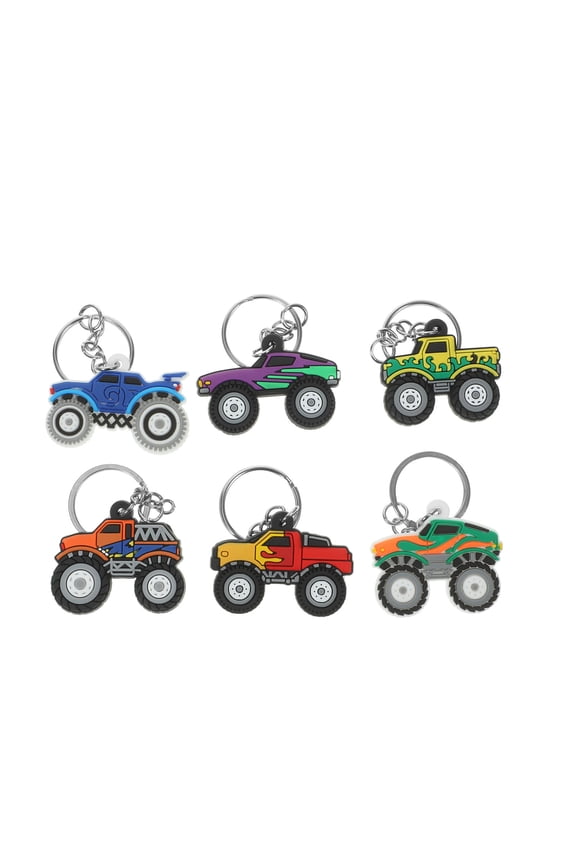 Off Road Vehicle Keychain Pvc 6Pcs Assorted Color