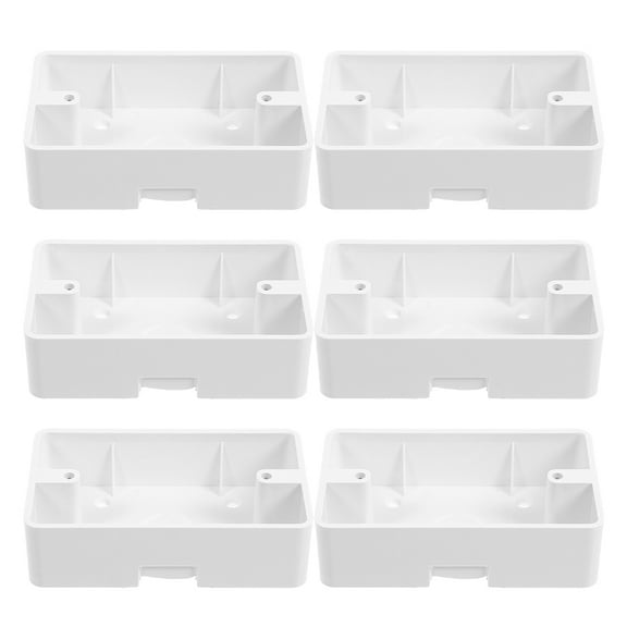 Hemobllo 6Pcs Receptacle Box Surface Mount Outlet Box White For Easy Electrical Installation
