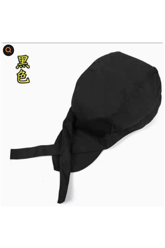 Unisex Chef Hats Black Stylish Ribbon Restaurant Catering Use 6Pcs
