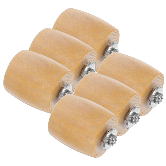 Hemobllo 6Pcs Universal Pot Lid Knob Replacement Wood Heat Resistant Ergonomic Grip for Kitchen Use