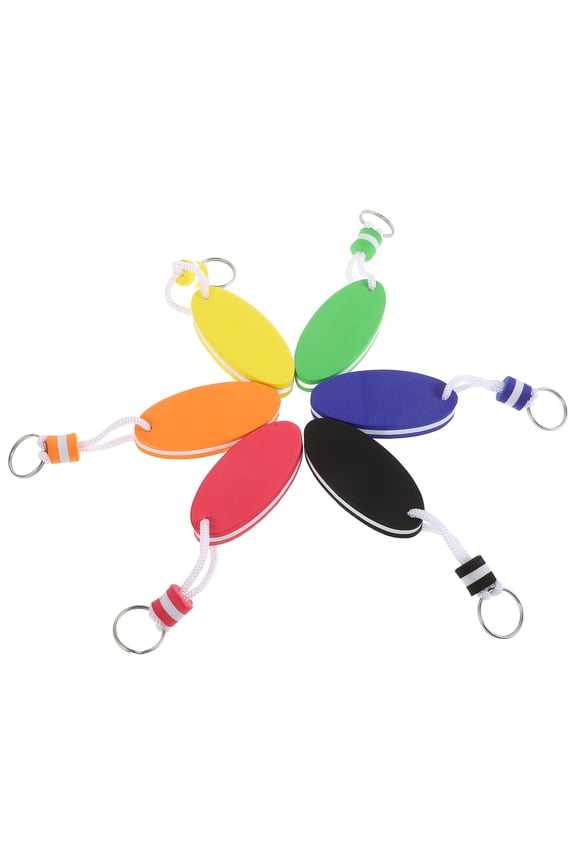 6-Pack Floating Keychains with Surfboard Design, Ideal for Boat Keys and Water Sports Gear Accessories