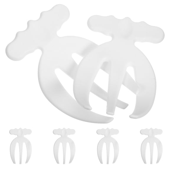 Hemobllo 6Pcs White Salad Forks with Three Prong Design for Mixing and Serving