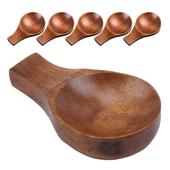 Hemobllo Set of 6 Japanese Style Wooden Condiment Bowls with Handles, Perfect Serving Dishes for Family Dining and Kitchen Use