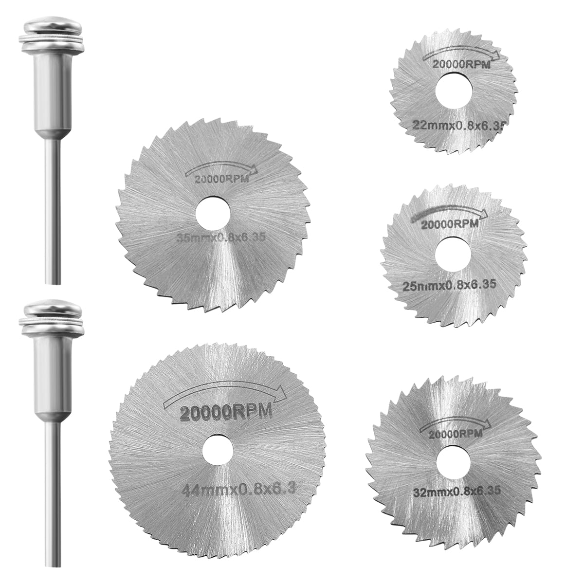 Hemobllo 7pcs/set Mini HSS Circular Rotary Tool For Metal Cutter Power ...