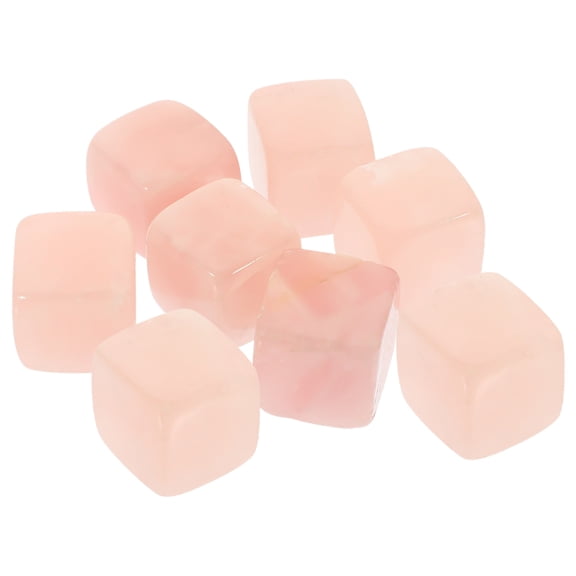 Hemobllo 8 Pcs Pink Crystal Stones Reusable Ice Cubes for Drinking Preserving Flavor and Elegant Presentation