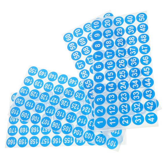Hemobllo 8 Sheets Number Vinyl Stickers, Self-Adhesive Labels for Organizing and Classifying Storage Items