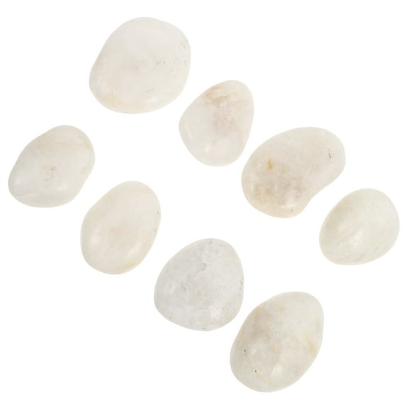 Hemobllo 8Pcs Smooth Rocks to Paint Hand Painted Stones for Family Home Decoration