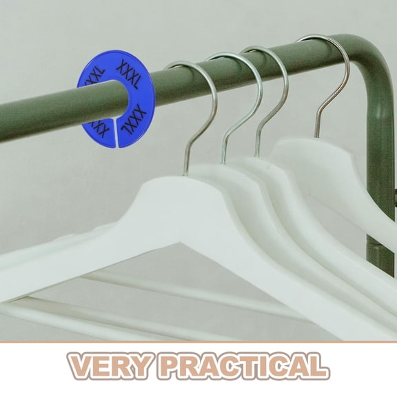 Hemobllo 8pcs Clothes Rack Separator Tags Round Plastic Size Separation For Home