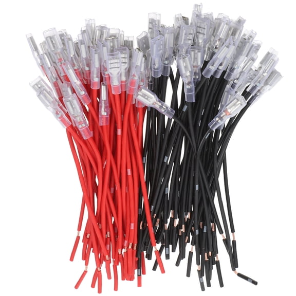 Hemobllo 94Pcs Female Spade Crimp Wire Connectors Kit with Insulating Sleeve for Car Audio Projects