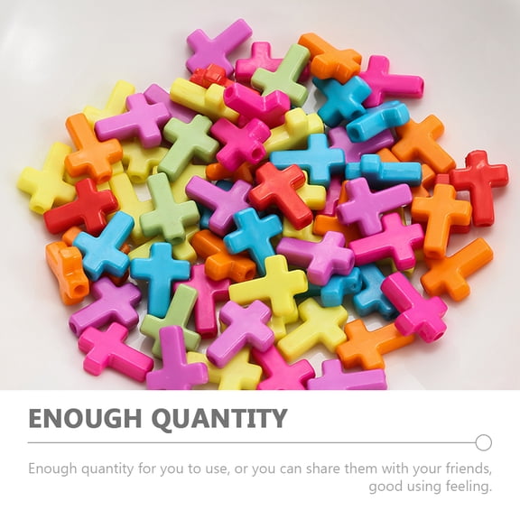Hemobllo 200Pcs Unique Cross Design Loose Beads for Jewelry Making Crafts