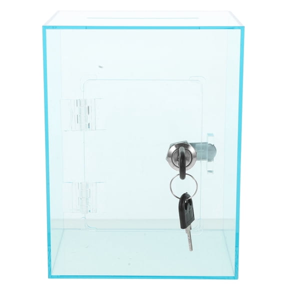Hemobllo Acrylic Money Jar with Lock, Multicolor for Tips, Donations, Raffles, and Savings