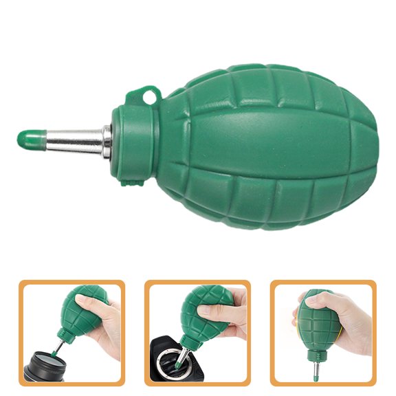 Hemobllo Portable Dust Blower Squeeze Air Pump Green for Camera Lens 1Set