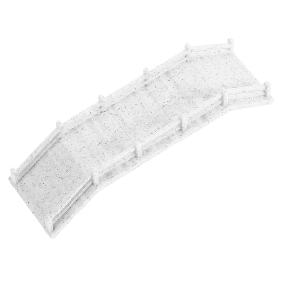 Hemobllo White Plastic Miniature Ancient Chinese Bridge Figurine for Garden Decor and Landscape Display