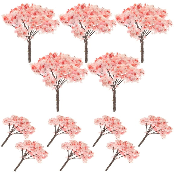 Hemobllo 12pcs Micro Landscape Cherry Blossom Tree Pink for Decorative Use