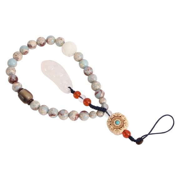 Hemobllo Stylish Hand Wrist Cell Phone Strap with Beaded Pendant for Comfortable and Secure Fit