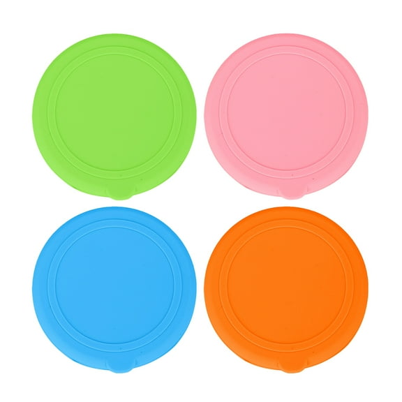 Hemobllo 4-Piece Assorted Color Silicone Lids Set for Glass Bowls, Jars, and Cans - Reusable, Airtight Covers