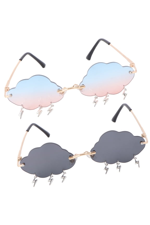 Frameless Sunglasses Cool Glasses for Decor Unique Cloud Lenses