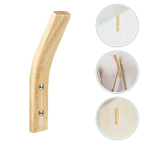 Hemobllo Wall Hanging Hooks Hook Wood Hanging Hats Homeowners Wall Mounting 1Pcs