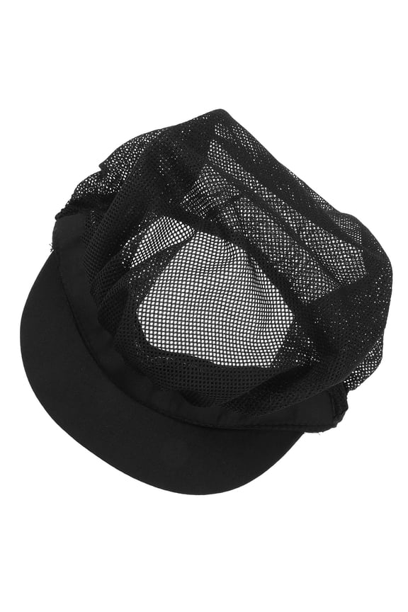 Black Chef Hat with Cotton Mesh, Adjustable Elastic Band for Men and Women Chefs, Kitchen and Restaurant Use