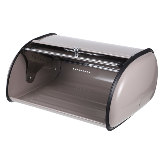 Hemobllo Bread Storage Bin Stainless Steel Modern Drum Design for Kitchens Households 1Pack