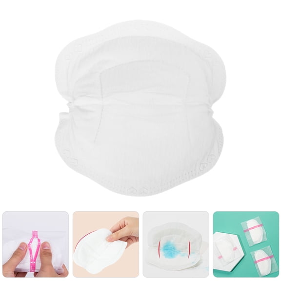Hemobllo 24pcs Breastfeeding Pads Thin and Breathable Non-Woven Fabric Maternity Nursing Pads White