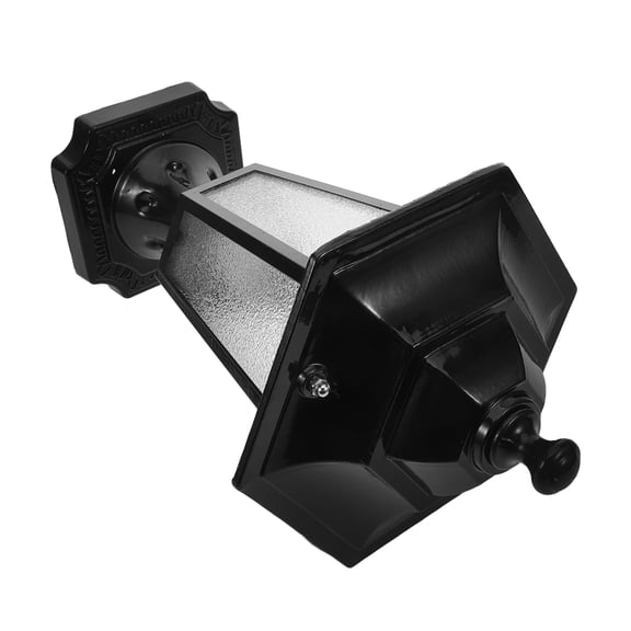 Hemobllo Pillar Lamp Black Metal Glass 1Pack 12.9X7.5X7.5In