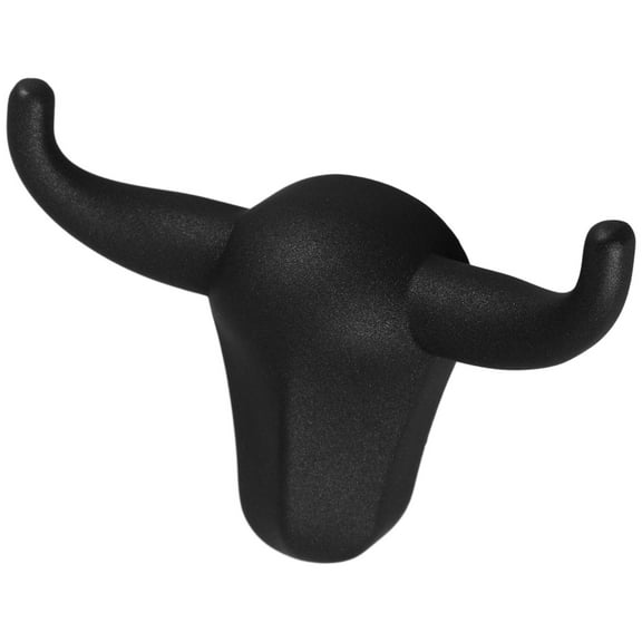 Hemobllo Black Metal Bull Horn Wall Hook Heavy Duty Decorative Hanging Hook for Home