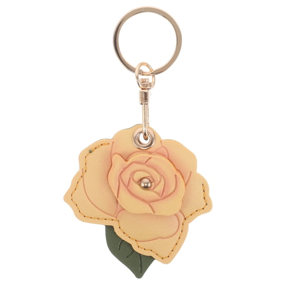 Hemobllo Cute Flower Keychain Backpack Travel Accessories Yellow 1Set