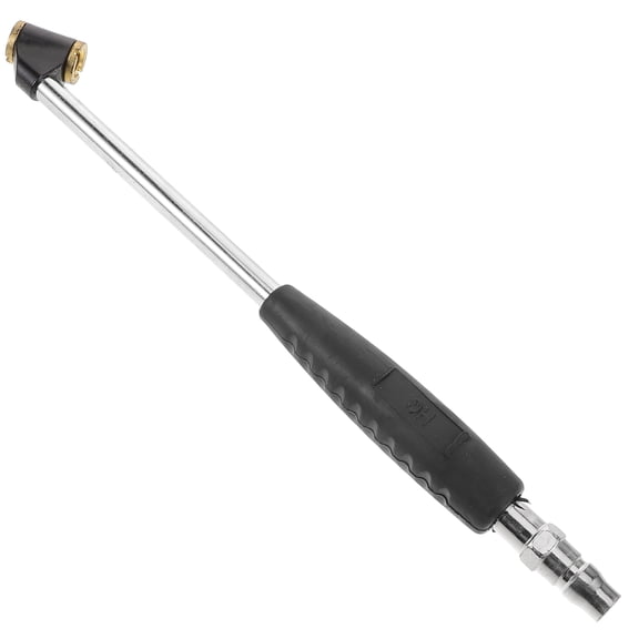 Hemobllo Durable Plated Silver Air Compressor Tire Chuck Zinc Alloy Straight Air Chuck for Vehicle Inflation