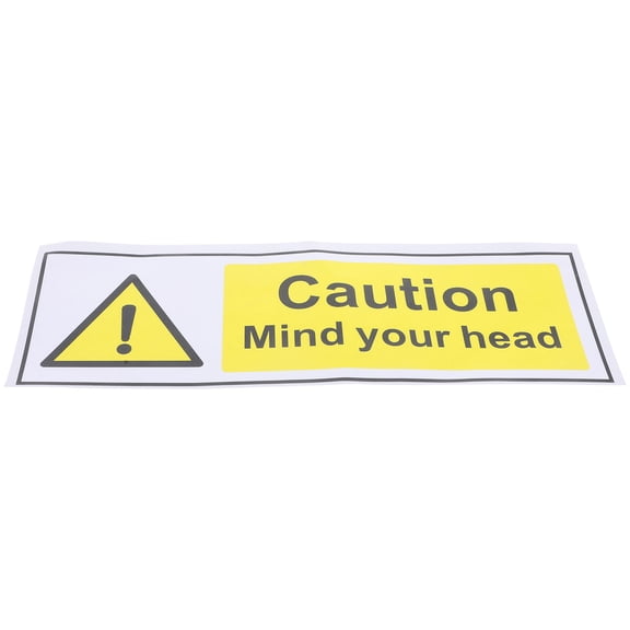 Hemobllo Durable Yellow Warning Sign Sticker Self Adhesive Caution Label for Reminder