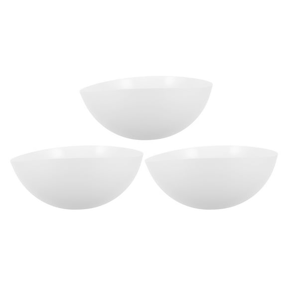 Hemobllo 3pcs Bowl Lamp Shade in White Plastic for Light Diffusion and Simple Design Perfect for Home Decoration Use