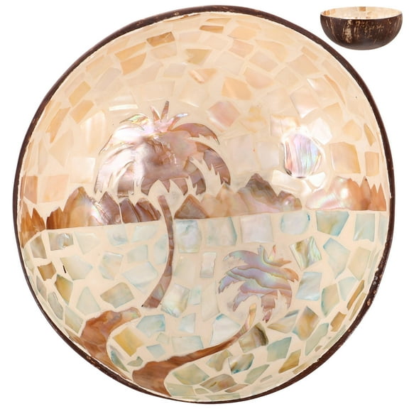 Hemobllo Hand-Painted Coconut Shell Bowls in Assorted Colors for Unique Home Decor, Serving Dishes, and Stylish Tableware