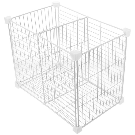 Hemobllo Metal Freezer Rack Organizer with Grid Design and Bottom Basket for Kitchen and Refrigerator
