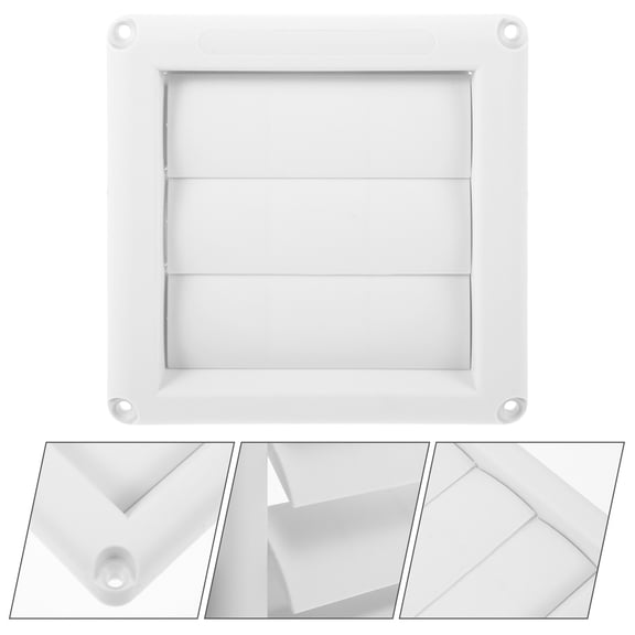 Hemobllo White Dryer Vent Cover with Stylish Louvers, Designed to Improve Dryer Efficiency and Airflow