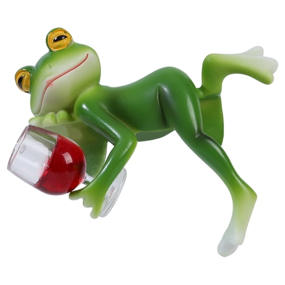Hemobllo Green Resin Frog Planter Hugger for Outdoor Garden Decor, Flower Pot Decoration, Patio and Yard
