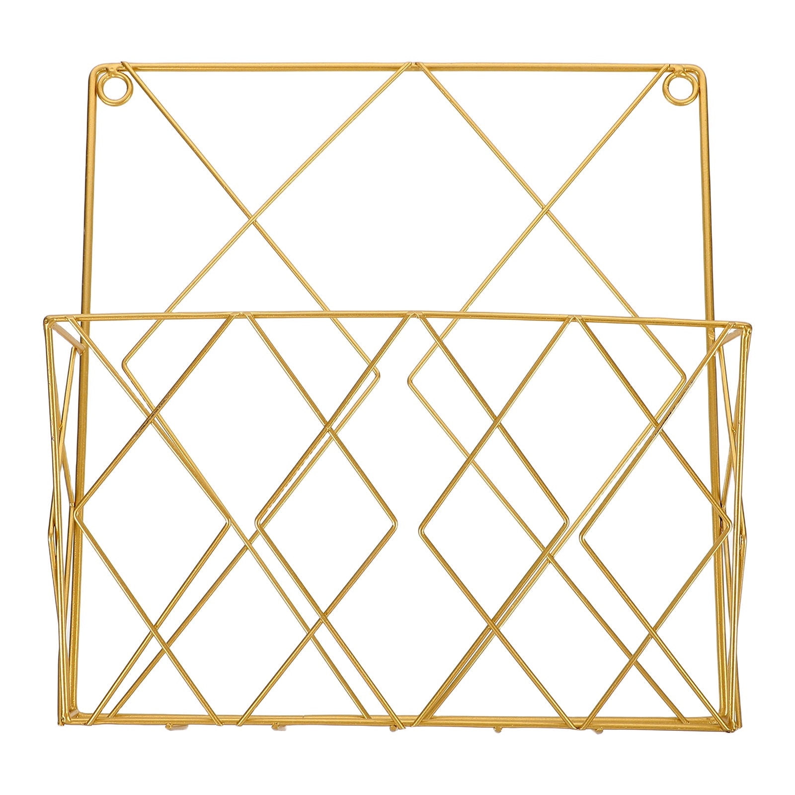 Hemobllo Golden Magazine Display Rack Iron Organizer For Living Room ...