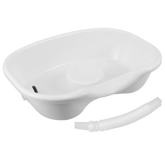 Hemobllo White Portable Shampoo Basin for Bedridden Patients Home Hair Washing