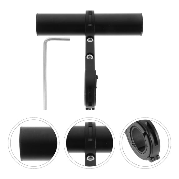 Hemobllo Professional Handlebar Extender Bike Extension Bracket Black Plastic 1 Set