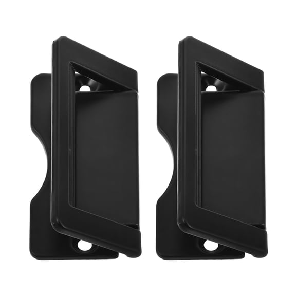 Hemobllo Black Zinc Alloy Hidden Cabinet Handle Invisible Door Pull for Kitchen and Wardrobe Furniture