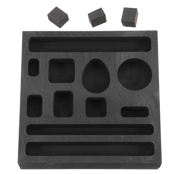 Hemobllo High Density Graphite Mold with Multiple Slots for Jewelry Crafting, Metal Casting, and Furnace Use